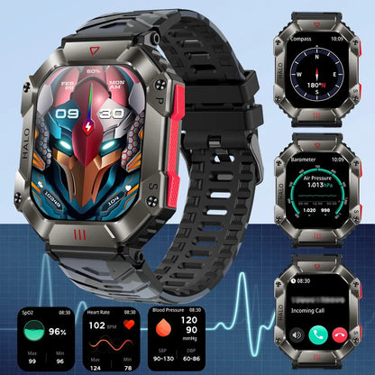 SENBONO 2023 Men Smartwatch Compass Barometer Altimeter GPS Trajectory Outdoor Sport Bluetooth Call 650mAh 2.0'' Smart Watch Men-EXPROTAS
