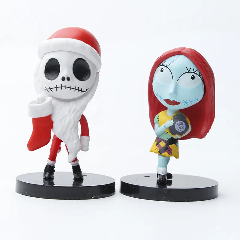 10pcs Nightmare Before Christmas Sally Jack Skellington PVC Vinyl Figure Set