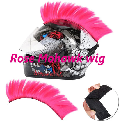 Creative Personality Motorcycle Electric Helmet Decoration Mohawk Wig Hair Motorbike Helmet Accessories Stickers Cosplay Styling-EXPROTAS