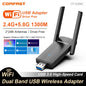 COMFAST Wifi USB Adapter WIFI6 1300Mbps Network Card 2.4G/5.8Ghz USB3.0/2.0 WIFI Dongle Receiver Driver Free For PC Win10/11