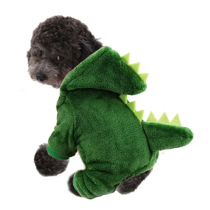Pet Cat Dog Dinosaur Costume Hoodie Halloween Clothes for Small Dogs