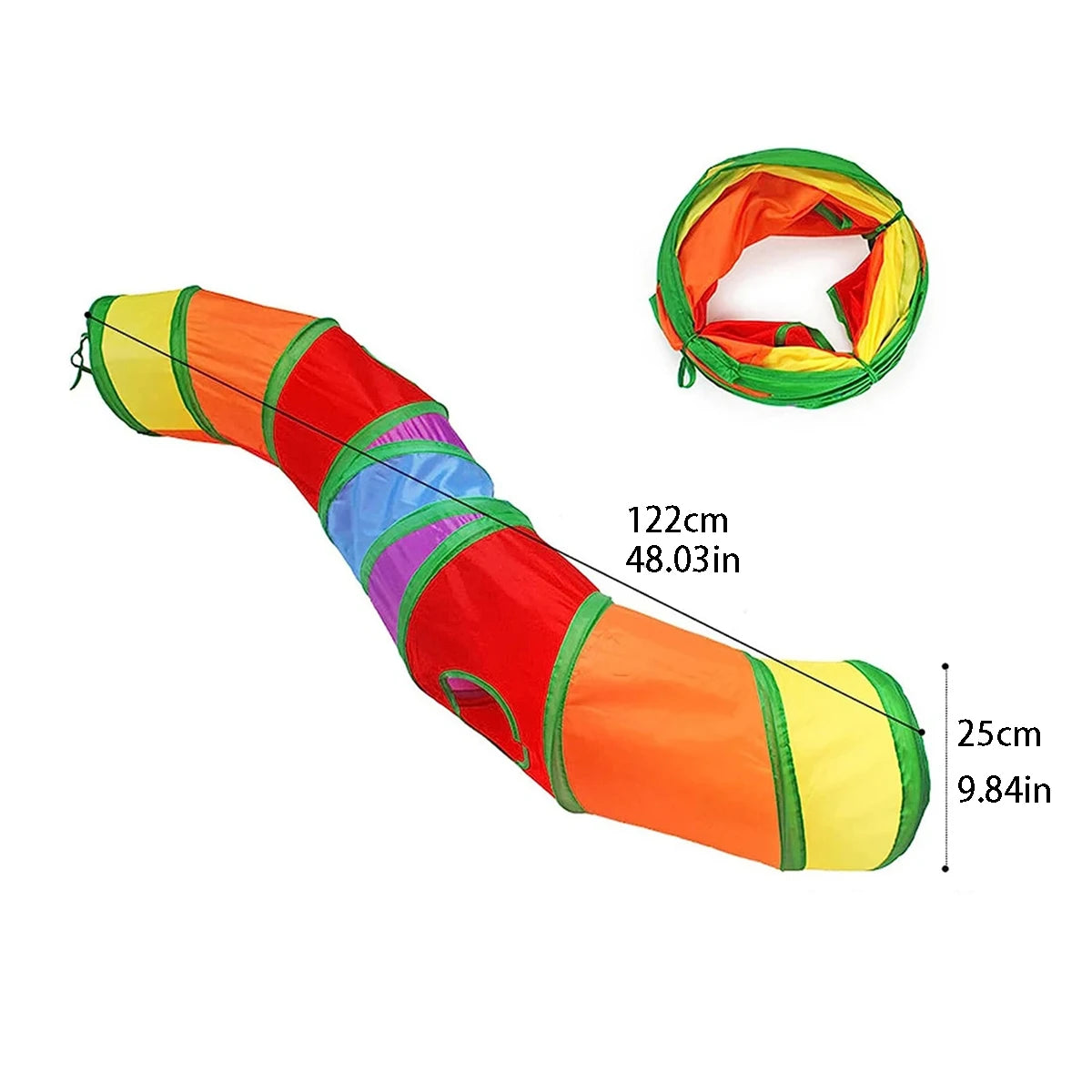 Foldable Cat Tunnel Tube Interactive Toy for Kitty Puppy Indoor Play