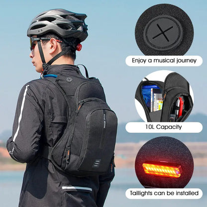WEST BIKING 10L Ultralight Cycling Backpack Ergonomic Strap MTB Road Bicycle Bag With Water Bag Outdoor Hiking Climbing Bag-EXPROTAS