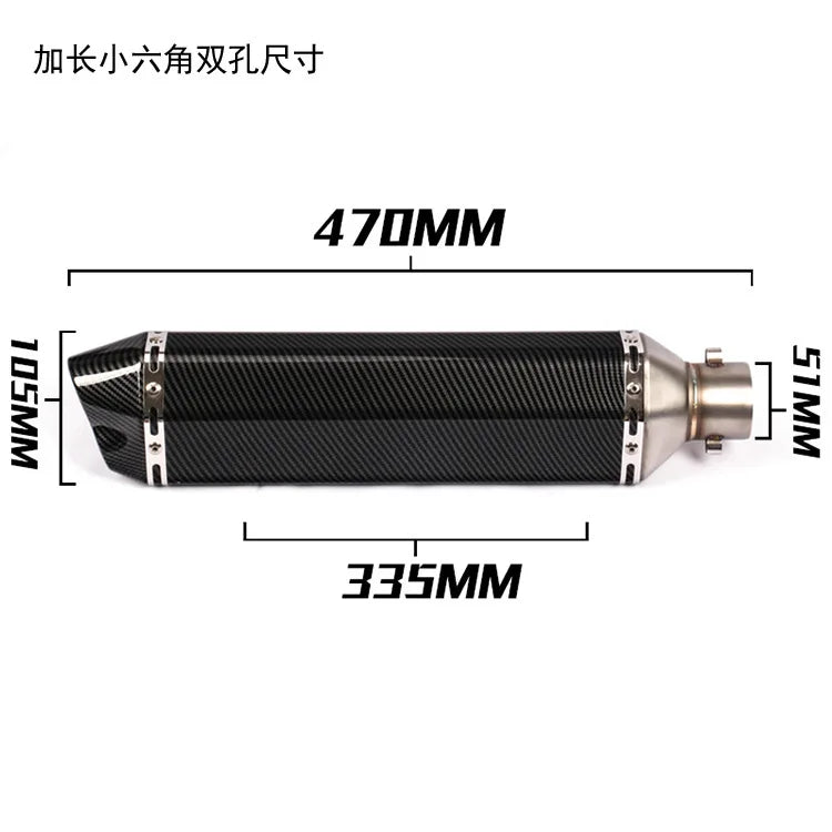 51mm Escape Moto Tube Motorcycle Exhaust Muffler with Db Killer-EXPROTAS