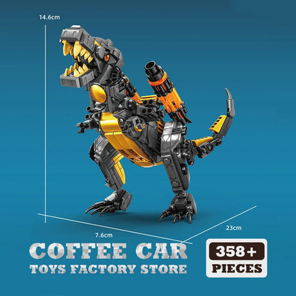 MOC T-Rex Mech Dragon 3D Dinosaur Building Blocks Triceratops Robot Model Gift