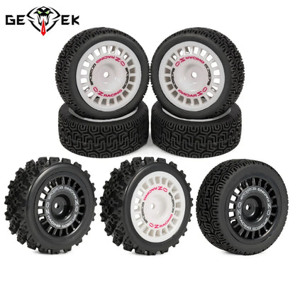 4PCS RC Rally Tires w/ 12mm Hex for Tamiya TT02 TT01 XV01 WR8 PTG-2