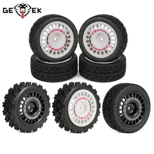 4PCS RC Rally Tires w/ 12mm Hex for Tamiya TT02 TT01 XV01 WR8 PTG-2