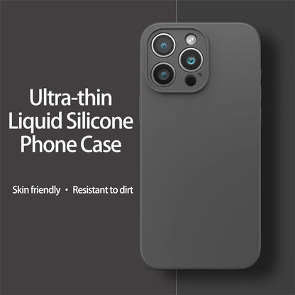 Ultra-Thin Liquid Silicone Case for iPhone 13-16 Pro Max Plus Soft Cover