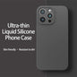 Ultra-Thin Liquid Silicone Case for iPhone 13-16 Pro Max Plus Soft Cover
