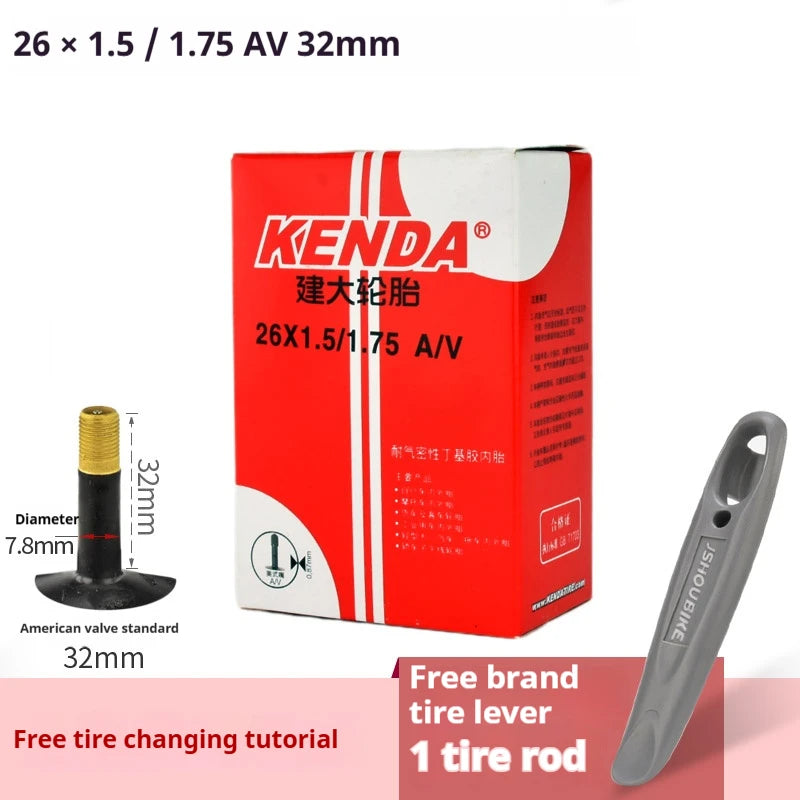 Inner Tube KENDA 26 Inch MTB  Butyl Rubber AV FV 32/36/48mm 1.25-2.4 Tyres