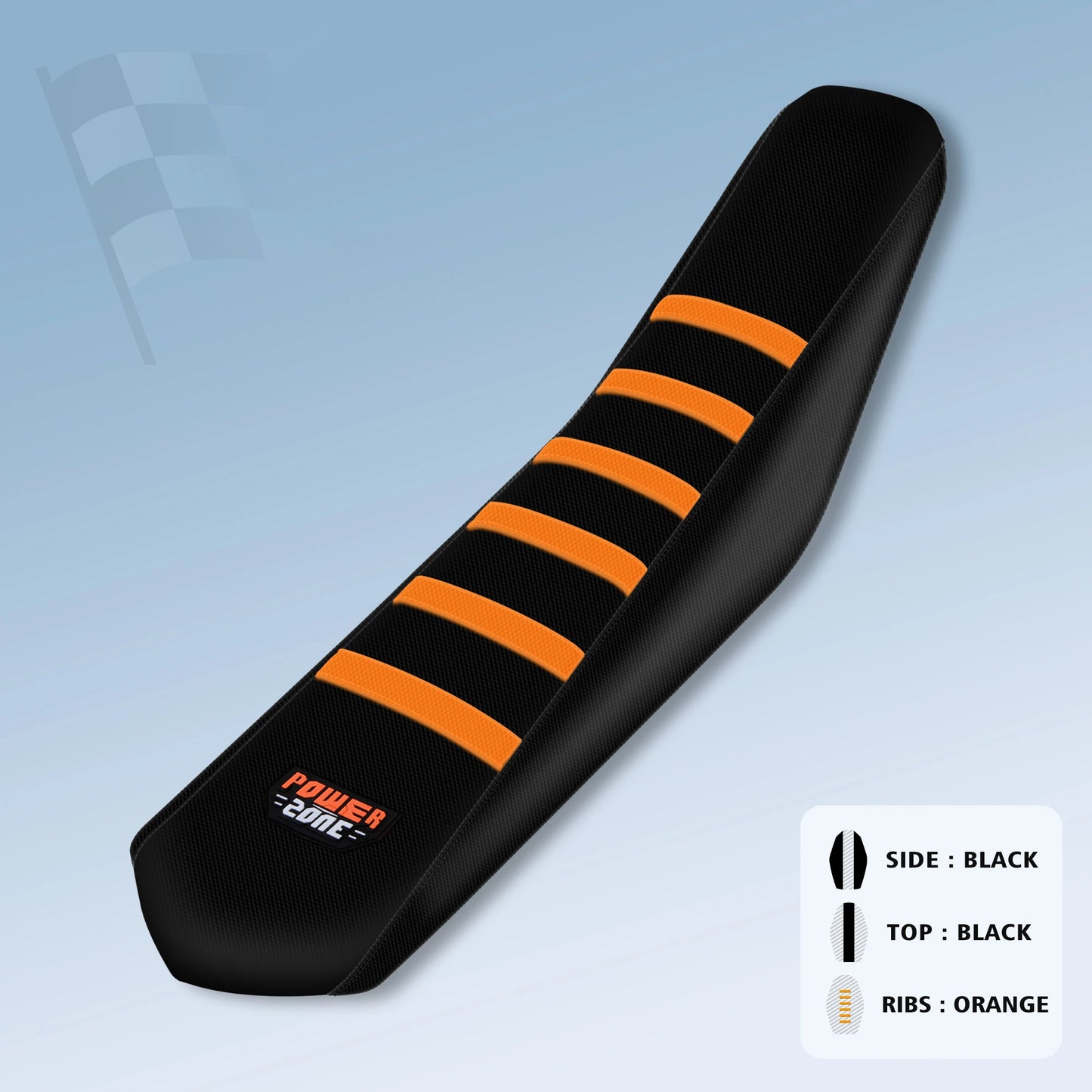 Ribbed Motorcycle Seat Cover Soft Waterproof Anti-Slip for SXF EXC Universal