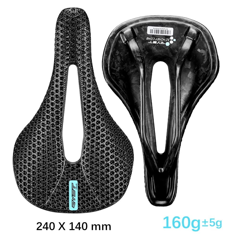 RYET 3D Printed Carbon Saddle 140/143mm Super Light Road MTB Bike Seat