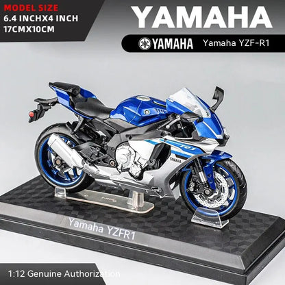 1:12 Scale Motorcycle Model Die Cast Metal with Plastic Parts Motorcycle 2020 YAMAHA YZF-R6-EXPROTAS