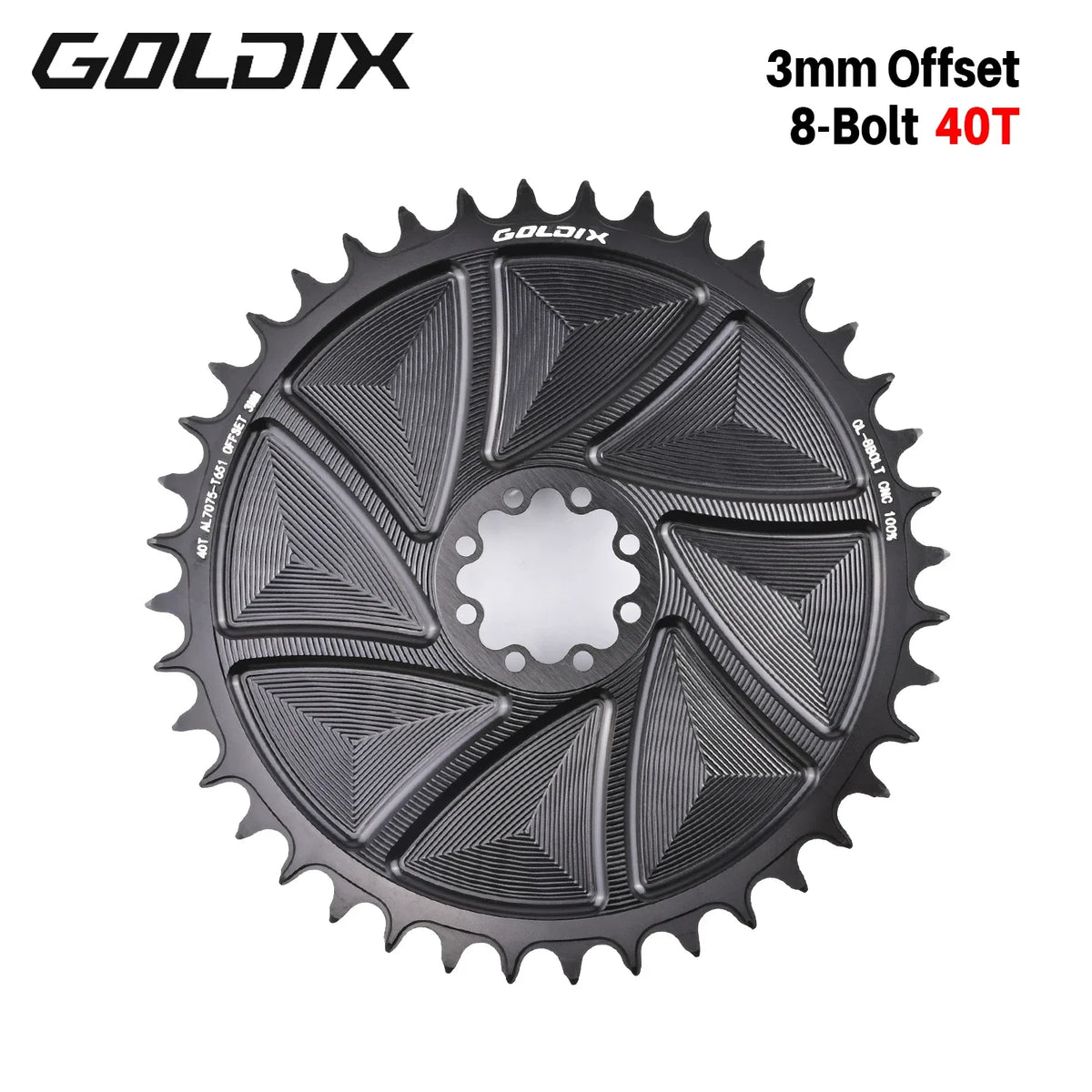 Goldix Chainring Wide Narrow CNC for SRAM 8-Bolt Crankset