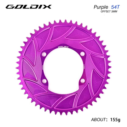 GOLDIX 110BCD AERO Chainring 3mm Offset 4-Bolt for Shimano R7000 R7100 R8100