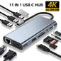 4K HDMI Adapter USB C Hub 8In1 with RJ45 SD TF Card Reader PD Charge