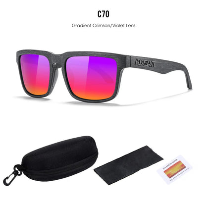 2025 KDEAM Polarized Sunglasses Red Mirror Lens Unisex Outdoor Eyewear