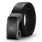 OYIFAN Leather Belt Men Automatic Buckle Ratchet Sliding Dress Black Belts