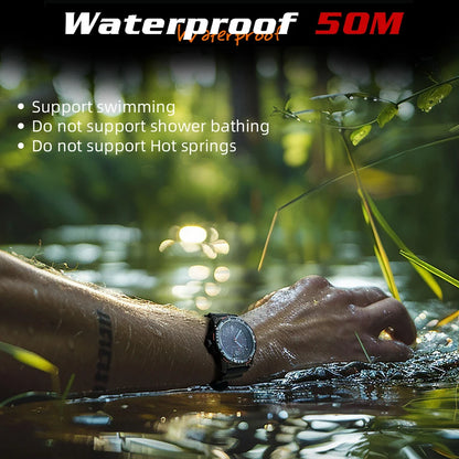 North Edge Solar Powered Sport Silicone Strap Watch 50M Waterproof Men