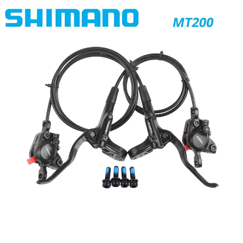 Shimano MT200/MT201 Hydraulic Disc Brake Set 2-Piston with Levers (Rotors Optional)