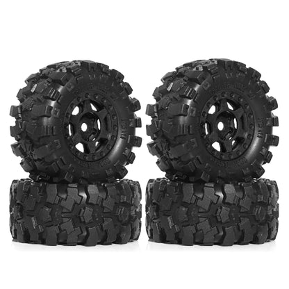 RED SPIDER 1.0 Beadlock Wheels & Mud Tires Set for 1/18 1/24 RC Crawler SCX24