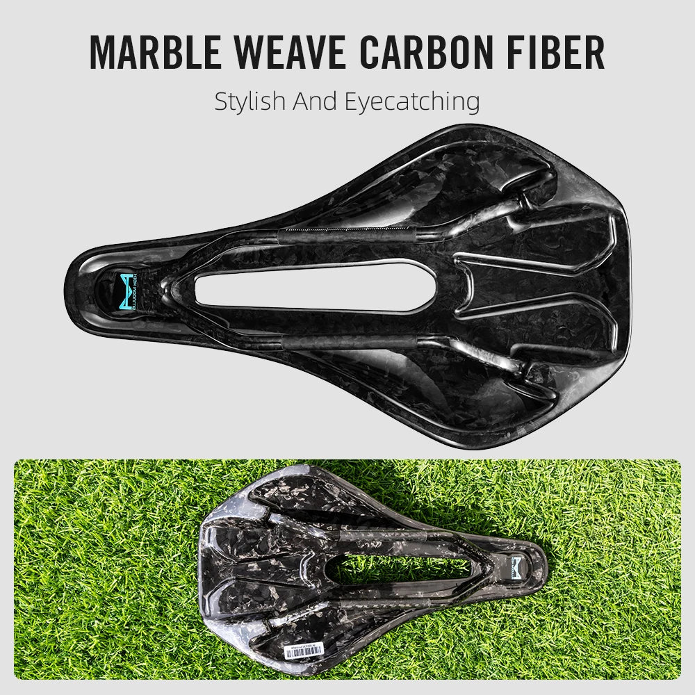 RYET 3D Printed Bicycle Saddle Ultralight Carbon Saddle 135/143mm 105g Bike Saddle for MTB Gravel Road Bike Seat Cycling Parts-EXPROTAS