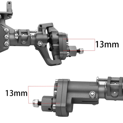 1/10 RC Crawler Aluminum Portal Axle CNC Front Rear for SCX10 II 90046 90047 GEN8 RGT - EXPROTAS