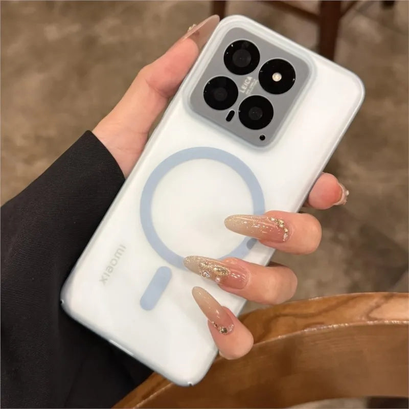 Matte Candy MagSafe Case for Xiaomi 10S-15 Ultra Pro Transparent Magnetic Cover