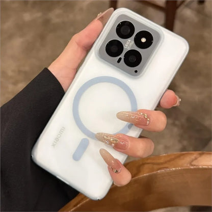 Matte Candy MagSafe Case for Xiaomi 10S-15 Ultra Pro Transparent Magnetic Cover