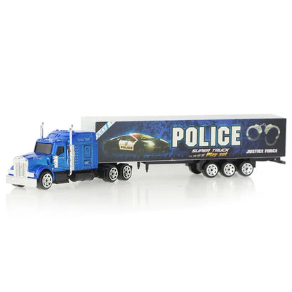 1Pcs Alloy Truck Model Diecast Toy Container Oil Tank Sliding Car Multi-color