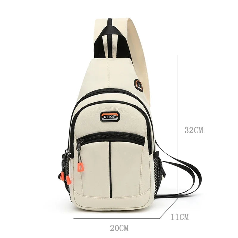 Shoulder Bag Backpack Men Women Crossbody Sling Travel Rucksack USB 2023