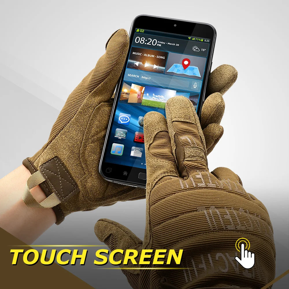 Outdoor Tactical Gloves Full Finger Touch Screen Anti-Skid Cycling Sports