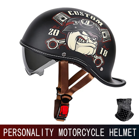 Retro Motorcycle Half Helmet Open Face Four Season Unisex Riding Helmet - EXPROTAS
