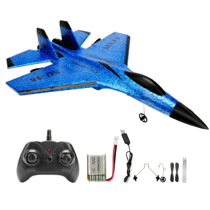 SU35 RC Plane FX620 FX820 2.4G Remote Control Flying Model Glider Airplane With LED Lights Aircraft Foam Toys For Children Gifts-EXPROTAS