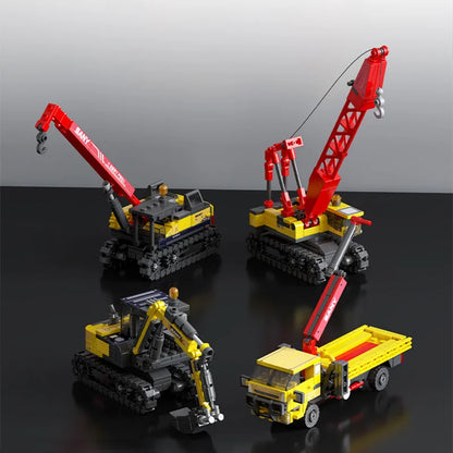 SEMBO 4in1 Rotary Drilling Rig Building Blocks Construction Vehicle Truck Toy Gift