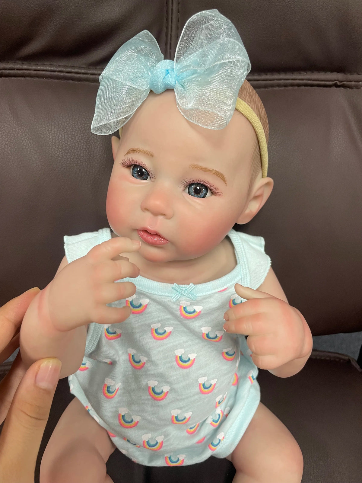 18Inch Full Body Silicone Vinyl Reborn Baby Doll Girl Washable Raven