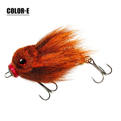 Rosewood Mouse Swimbait Lure Bucktail Rig for Muskie Pike Fishing Tackle