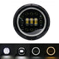 7" LED Headlight w/ DRL Angel Eyes for Harley Honda Yamaha Jeep H4