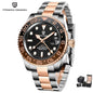 PAGAN DESIGN PD-1662 Luxury GMT Men Mechanical Wristwatch Sapphire Glass Stainless Steel 100M Waterproof Automatic Watches-EXPROTAS
