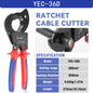 Insulated Ratcheting Cable Cutters Wire Pliers Heavy Duty Wire Cutters for Multi-Strand Aluminum & Copper Cables up to 240mm²-EXPROTAS