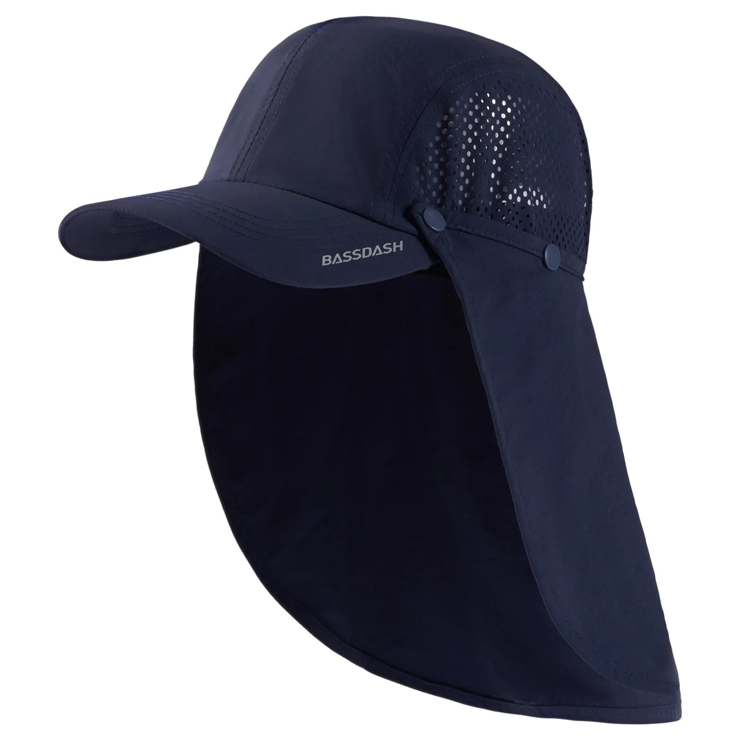 BASSDASH UPF 50+ Fishing Hat Foldable Cap with Removable Neck Flap