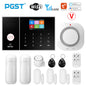 PGST Smart Life Alarm System for Home WIFI GSM Security Alarm Host with Door and Motion Sensor Tuya Smart App control work Alexa-EXPROTAS