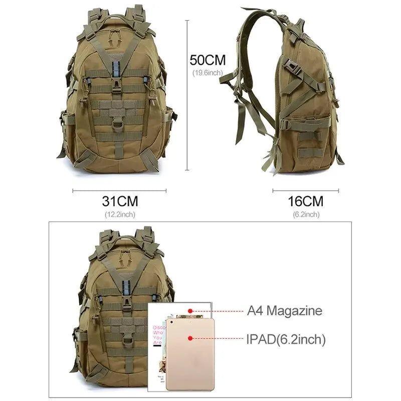 Tactical Backpack Travel Bag for Men Women Laptop Outdoor School Camping Hiking Reflective Rucksack Trekking Fishing Molle Bags-EXPROTAS