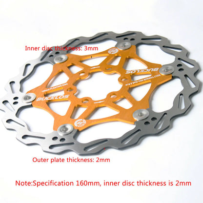 2PC BUCKLOS Bicycle Disc Brake 160/180/203 Bike Floating Rotors Stainless Steel Mountain Bike Brake Rotor Mtb Rotors Part 1PC-EXPROTAS
