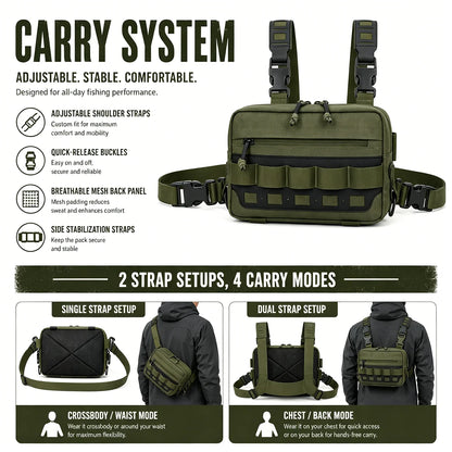 Fishing Waist Bag Waterproof Outdoor Tackle Pack for Hiking Camping