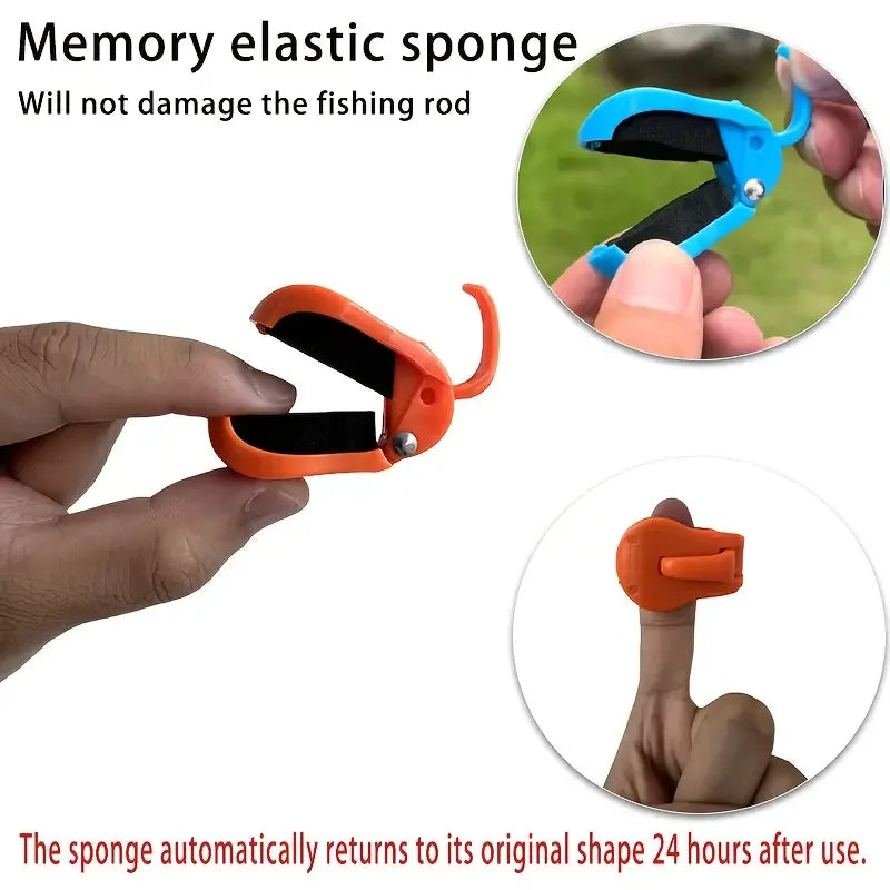 2pcs Fishing Rod Clip Quick-Attach Holder Anti-Slip Tackle Organizer