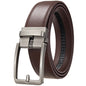 Men's Leather Belt Automatic Buckle 3.5cm Luxury Black Brown
