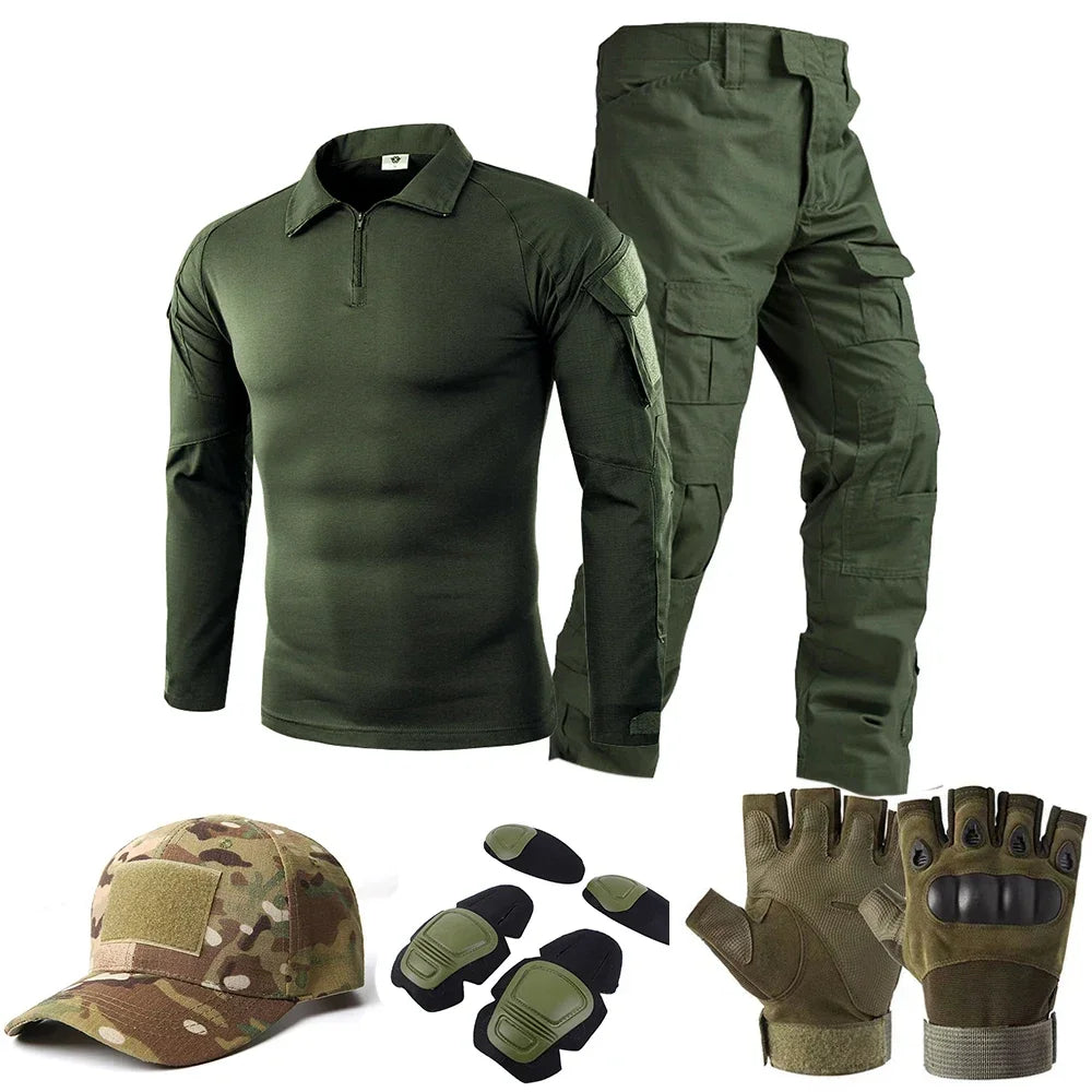 Tactical Uniform Suit Airsoft Hunting Camouflage Pants Shirts Military Clothing
