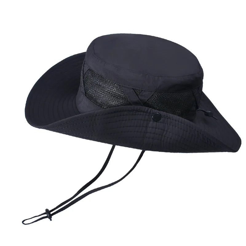 Fishing Hat UV Protection Wide Brim Summer Cap Men Outdoor Hiking