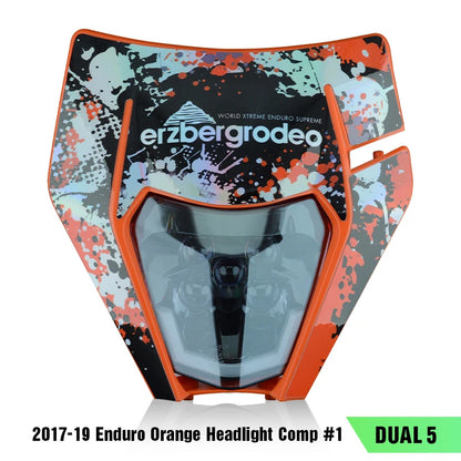 PowerZone Motorcycle  Headlight Headlamp Head Light Supermoto Fairing For KTM EXC SXF MX Dirt Bike Enduro  Headlight - EXPROTAS